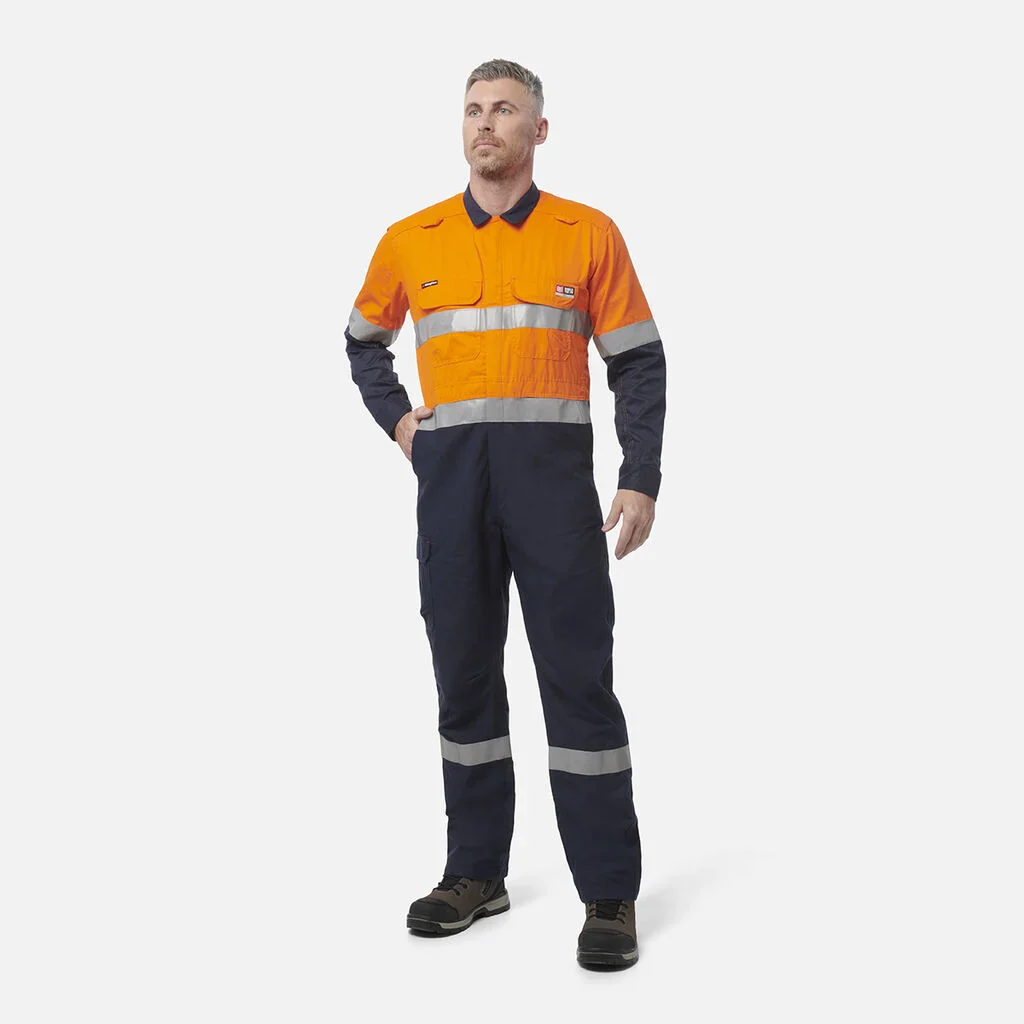 King Gee ShieldTec FR Hi Vis Two Tone Coverall With FR Tape PPE2 (Y00055) - Image 5