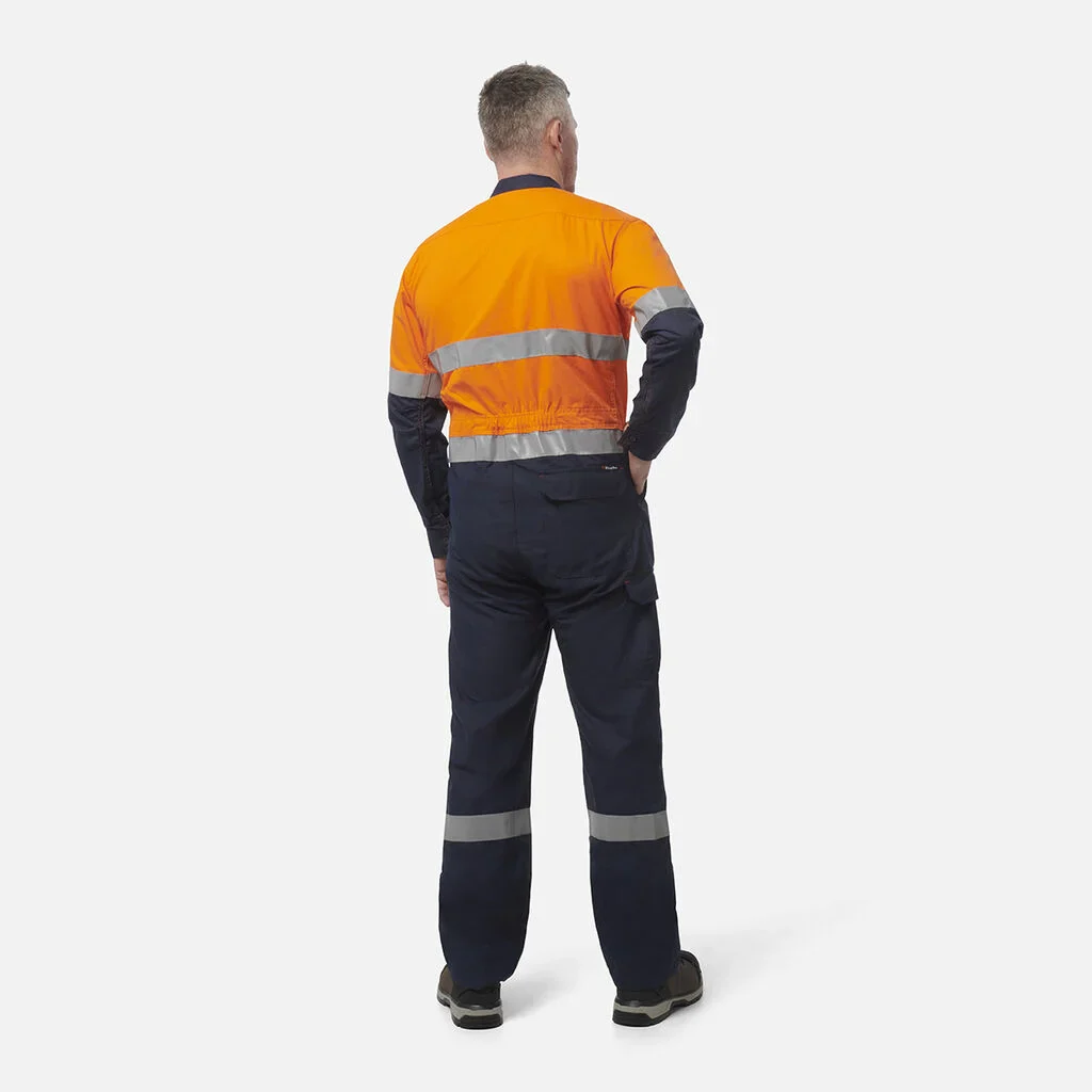 King Gee ShieldTec FR Hi Vis Two Tone Coverall With FR Tape PPE2 (Y00055) - Image 7