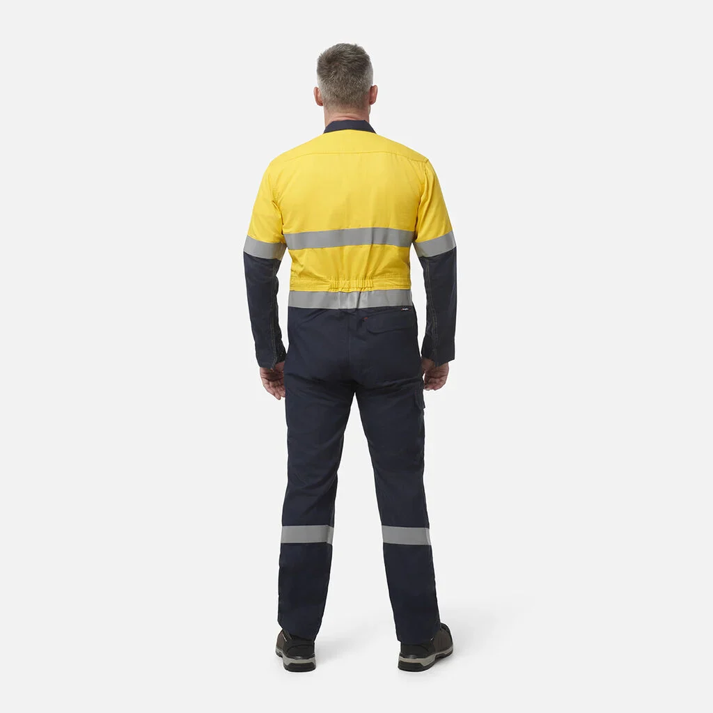 King Gee ShieldTec FR Hi Vis Two Tone Coverall With FR Tape PPE2 (Y00055) - Image 9