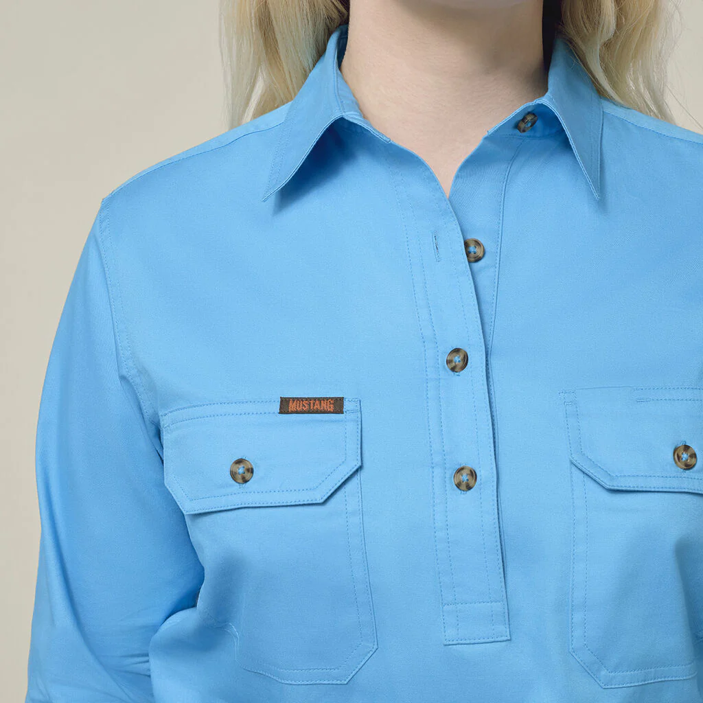Hard Yakka Women'S Heritage Closed Front Drill Shirt (Y08399) - Image 11