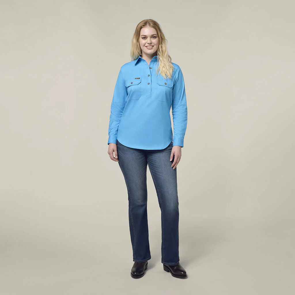 Hard Yakka Women'S Heritage Closed Front Drill Shirt (Y08399) - Image 12