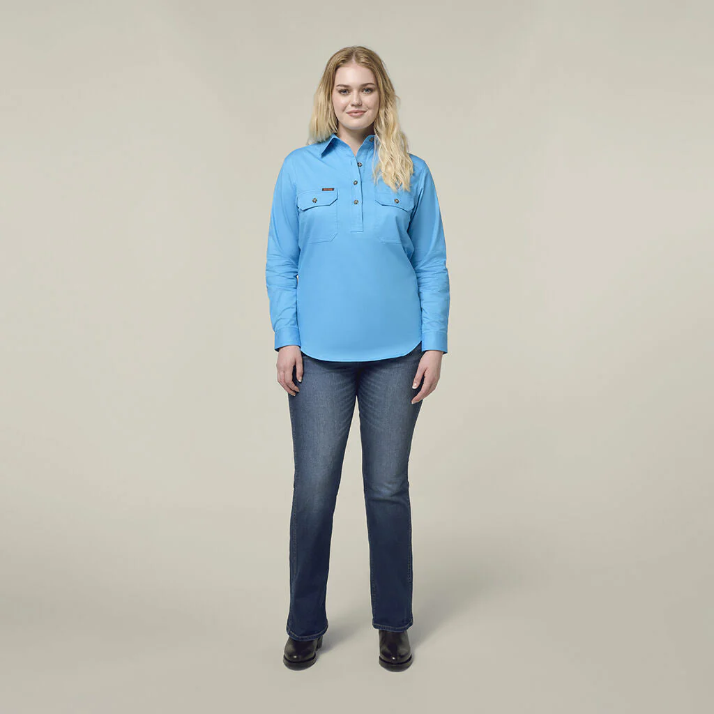 Hard Yakka Women'S Heritage Closed Front Drill Shirt (Y08399) - Image 17