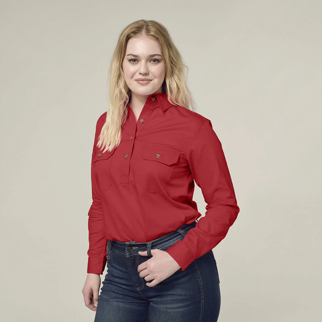 Hard Yakka Women'S Heritage Closed Front Drill Shirt (Y08399) - Image 22