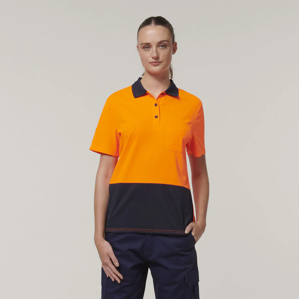 Hard Yakka Women's Short Sleeve Hi Vis Polo (Y08601) - Image 3