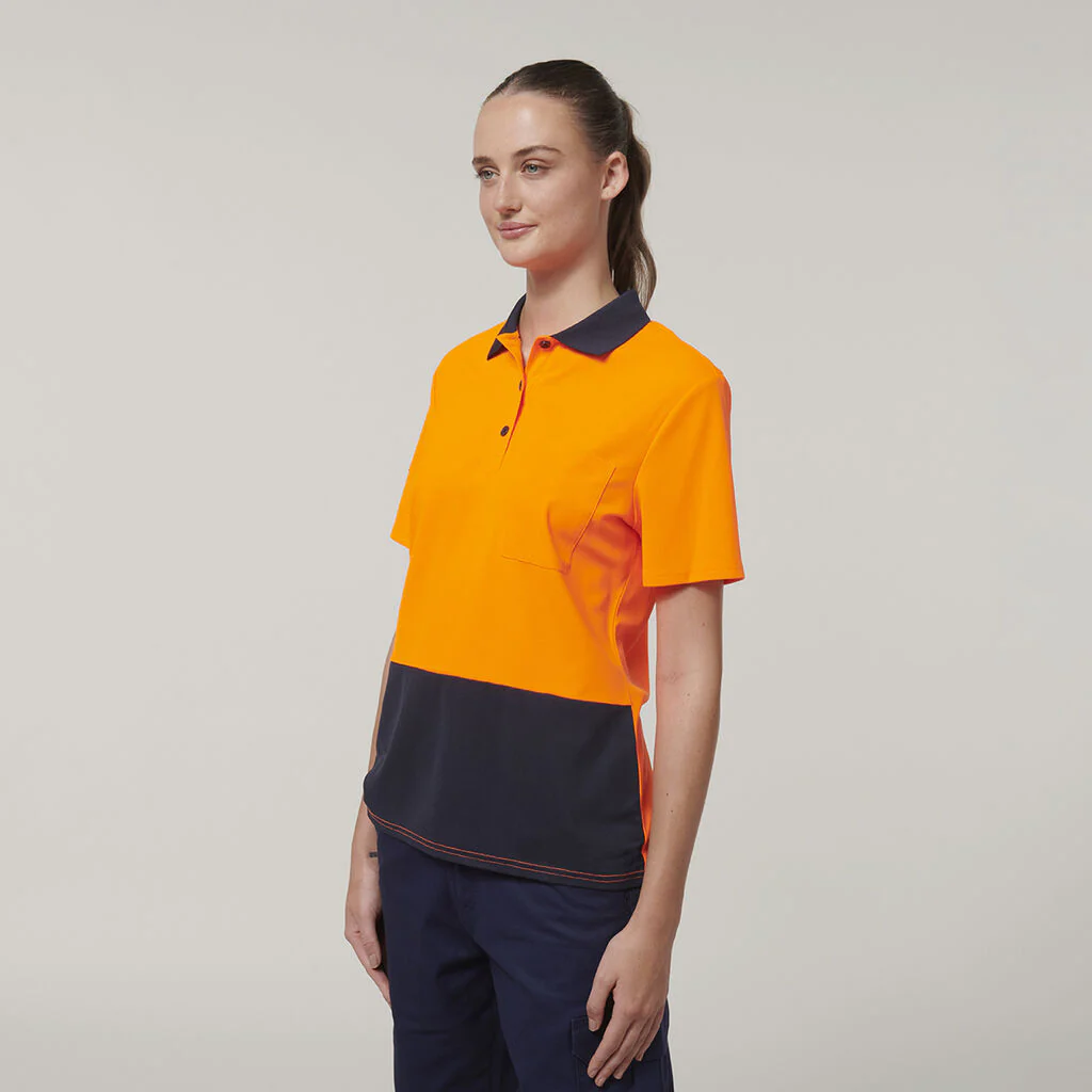 Hard Yakka Women's Short Sleeve Hi Vis Polo (Y08601) - Image 4