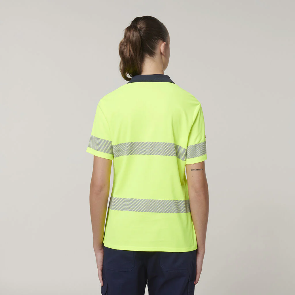 Hard Yakka Womn's Short Sleeve Hi Vis Taped Polo (Y08602) - Image 12