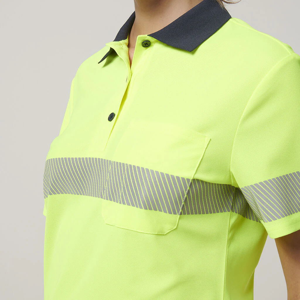 Hard Yakka Womn's Short Sleeve Hi Vis Taped Polo (Y08602) - Image 15