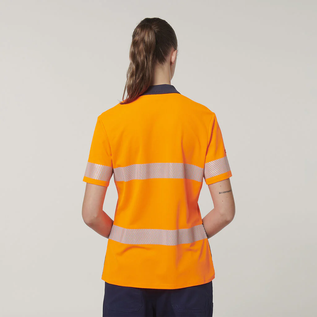 Hard Yakka Womn's Short Sleeve Hi Vis Taped Polo (Y08602) - Image 4