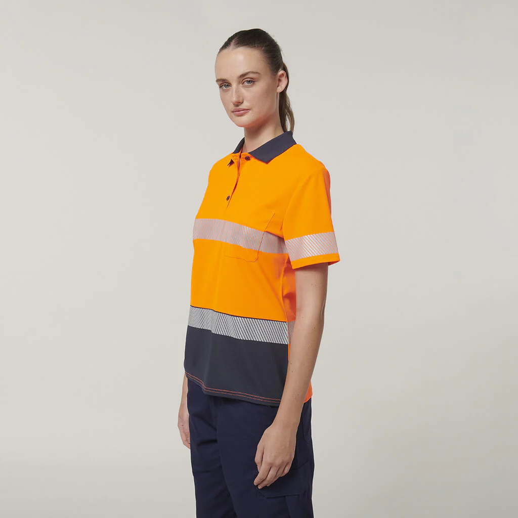 Hard Yakka Womn's Short Sleeve Hi Vis Taped Polo (Y08602) - Image 5