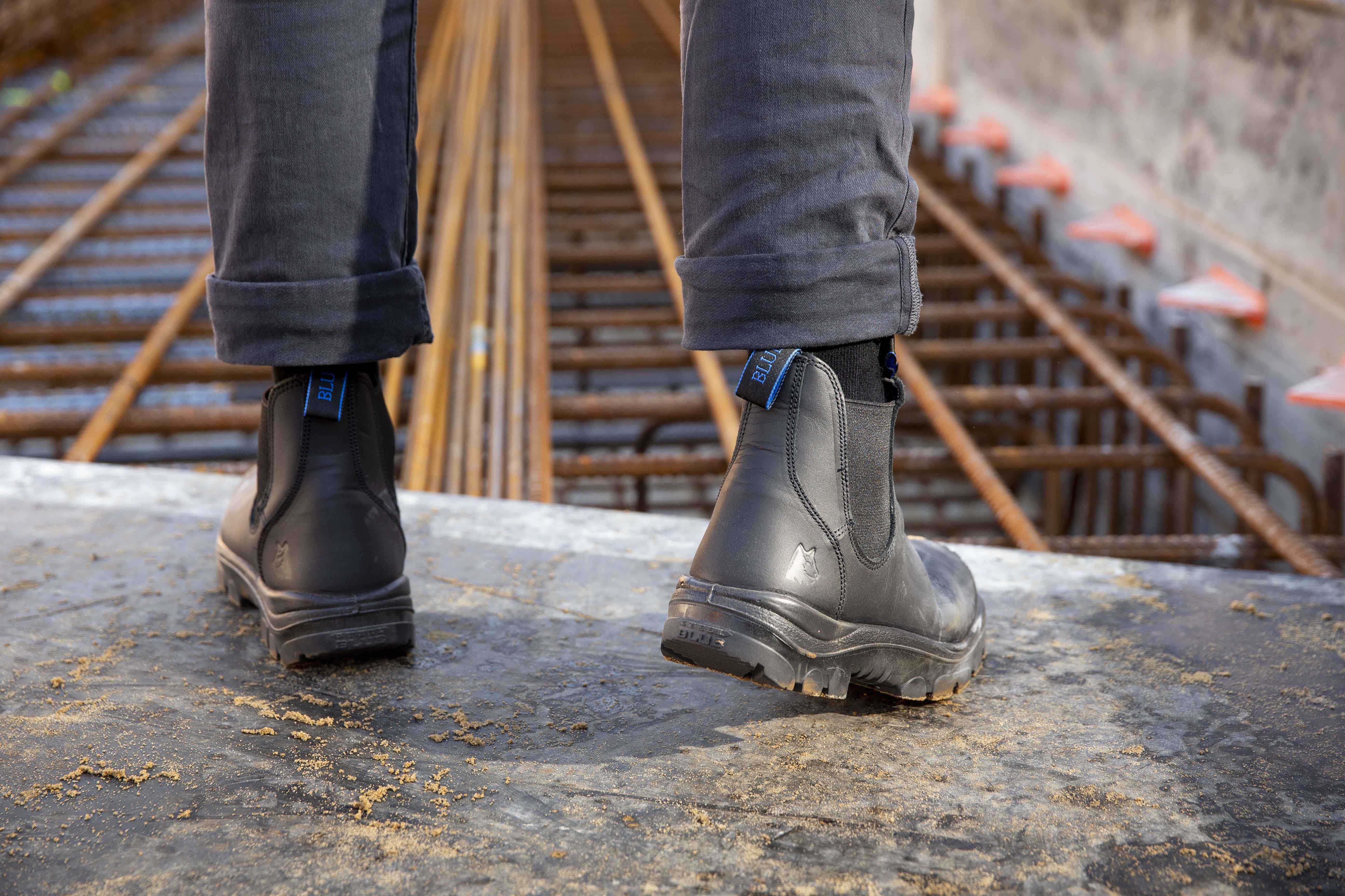 Steel Blue Hobart Men's Elastic Sided Pull On Safety Boot (312101) - Image 19