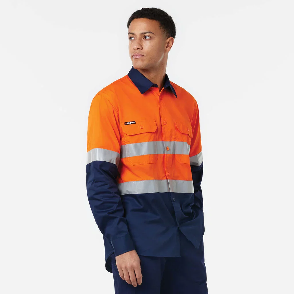 King Gee Originals Vented Drill Shirt Taped (K54025) - Image 2