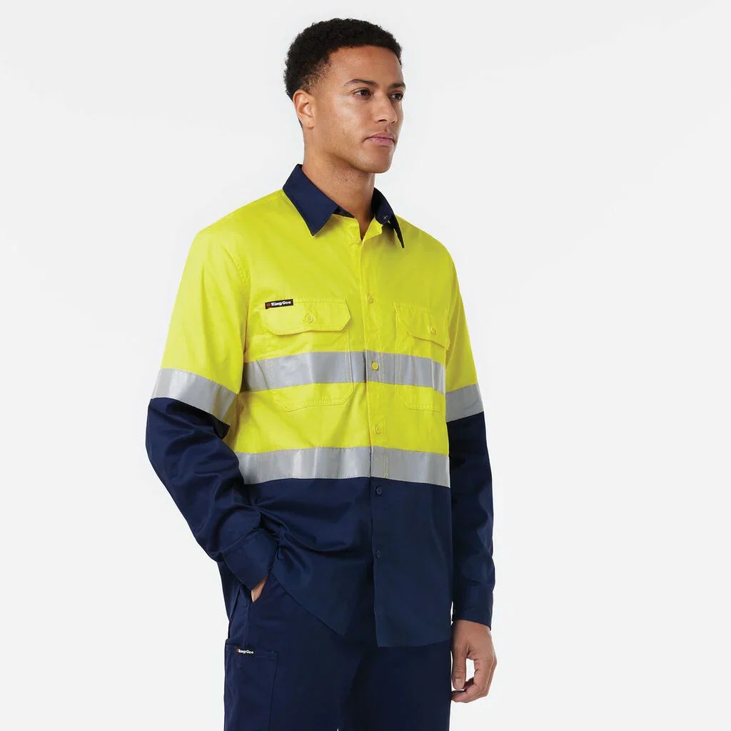 King Gee Originals Vented Drill Shirt Taped (K54025) - Image 7