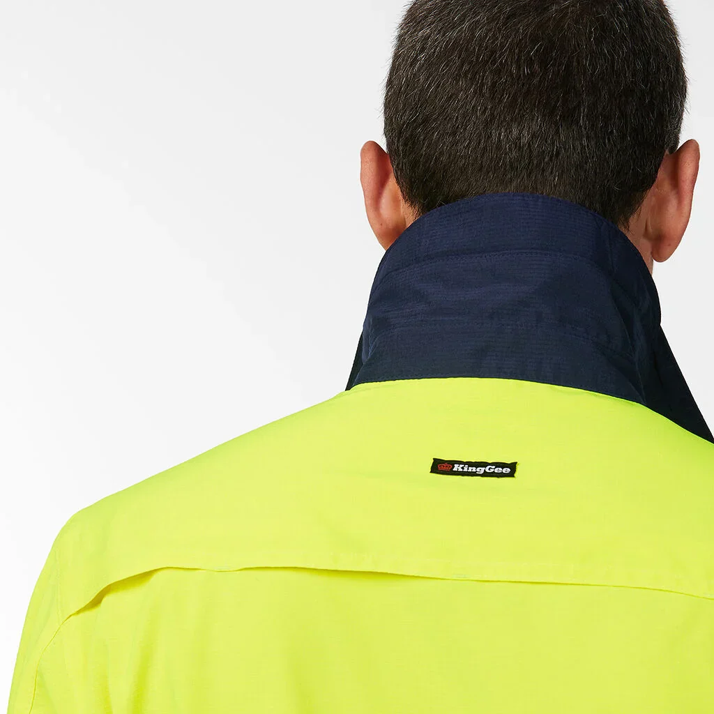 King Gee Dry Cool Hi Vis Spliced Shirt Long Sleeve Shirt (K54036) - Image 17