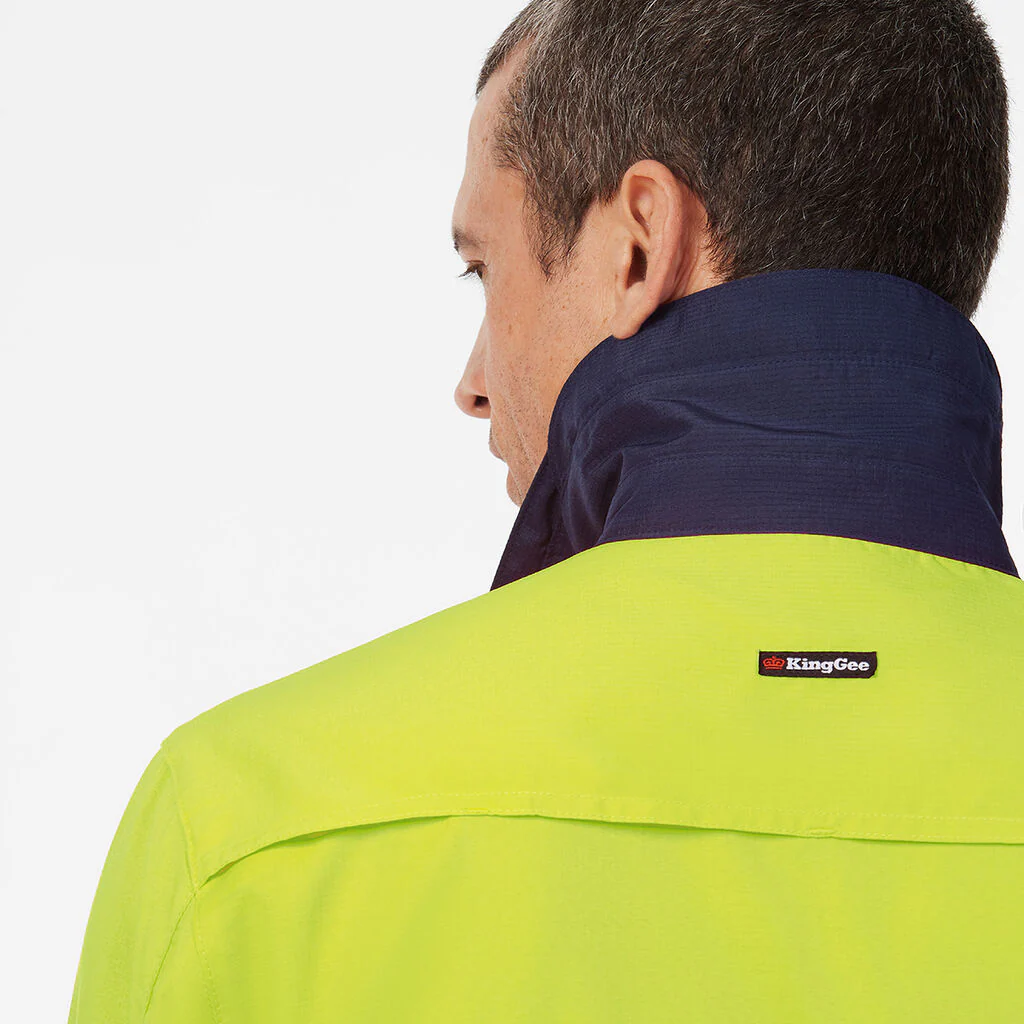 King Gee Dry Cool Hi Vis Spliced Taped Shirt Long Sleeve Shirt (K54037) - Image 15
