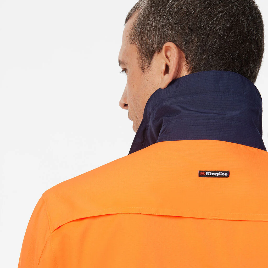 King Gee Dry Cool Hi Vis Spliced Taped Shirt Long Sleeve Shirt (K54037) - Image 7
