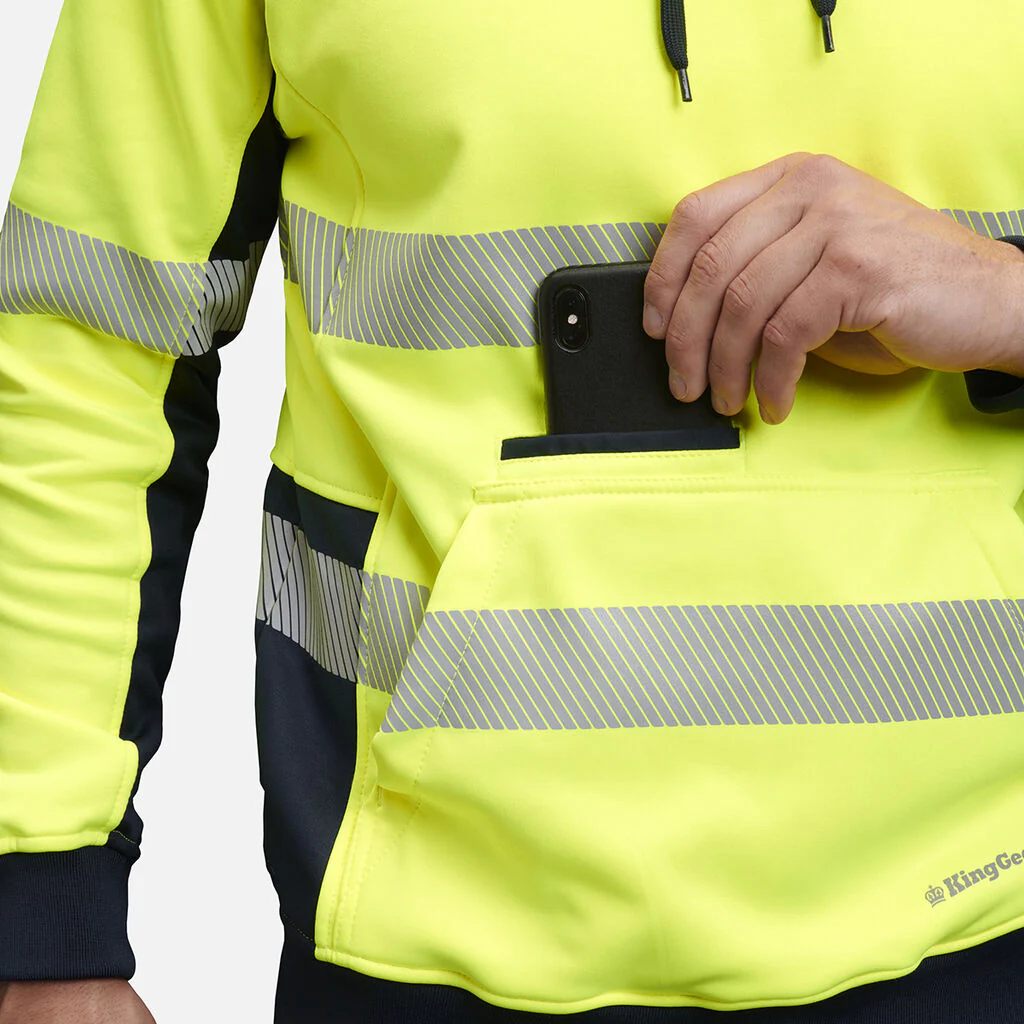 King Gee Hi-Vis Reflective Pullover Hoodie (K55054) - Image 10
