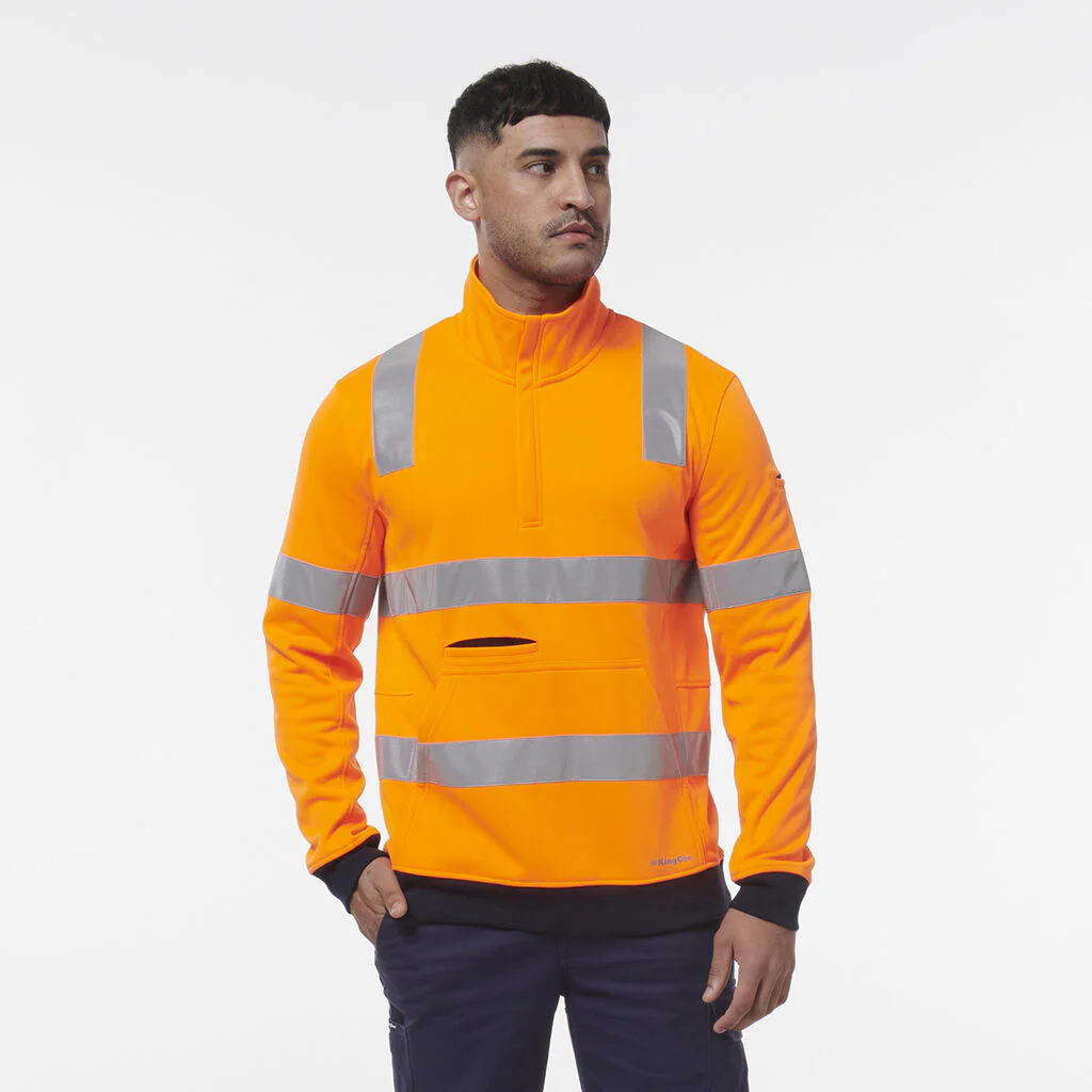 King Gee Reflective 1/4 Zip Fleece X Back (K55057) - Image 6
