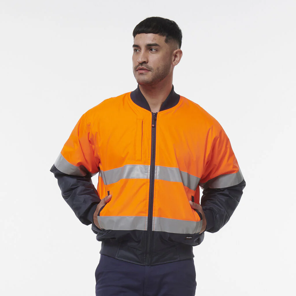 King Gee Hi Vis Reflective Bomber Jacket (K55032) - Image 2