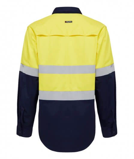 King Gee Originals Closed Front Vented Drill Shirt Tape (K54007) - Image 14
