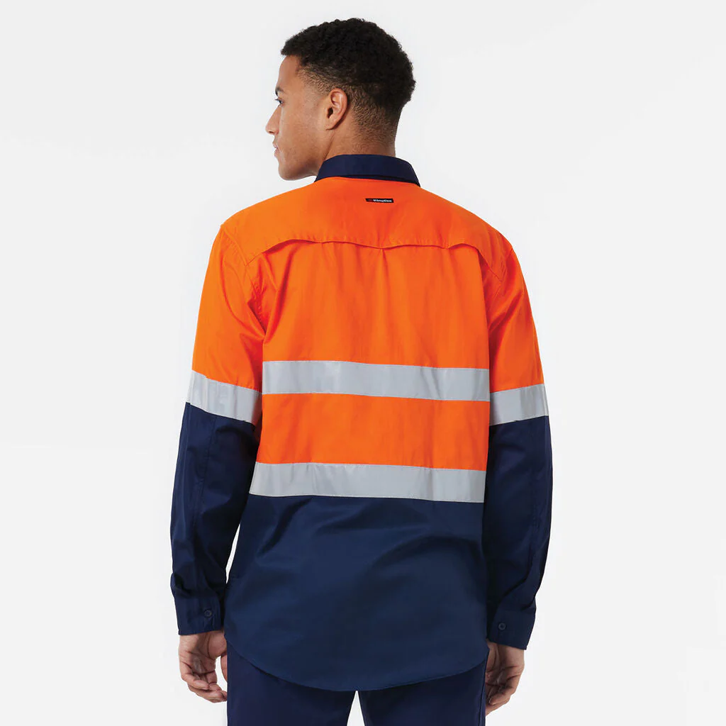 King Gee Originals Closed Front Vented Drill Shirt Tape (K54007) - Image 3