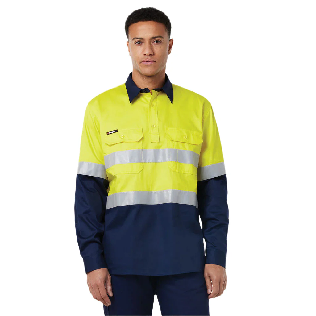 King Gee Originals Closed Front Vented Drill Shirt Tape (K54007) - Image 6