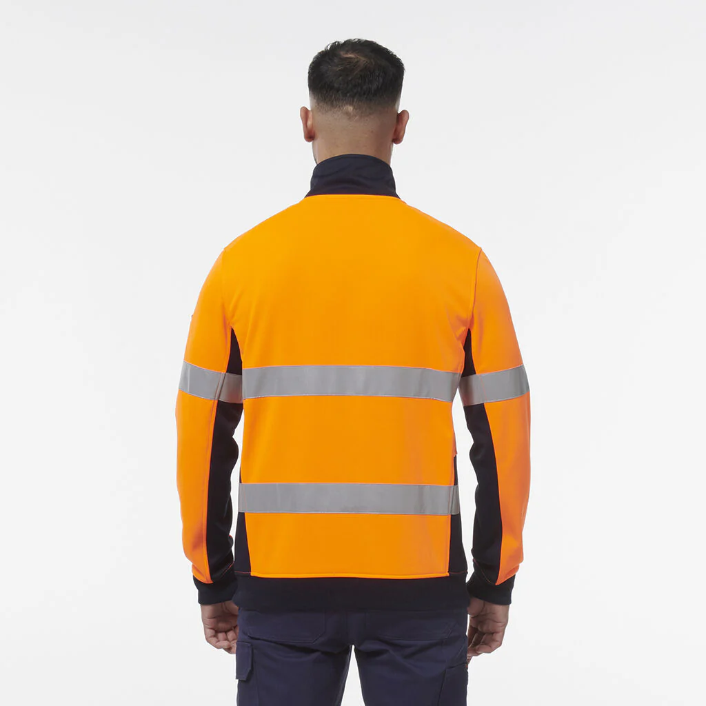 King Gee Hi Vis Reflective Spliced 1/4 Zip Fleece (K55040) - Image 5