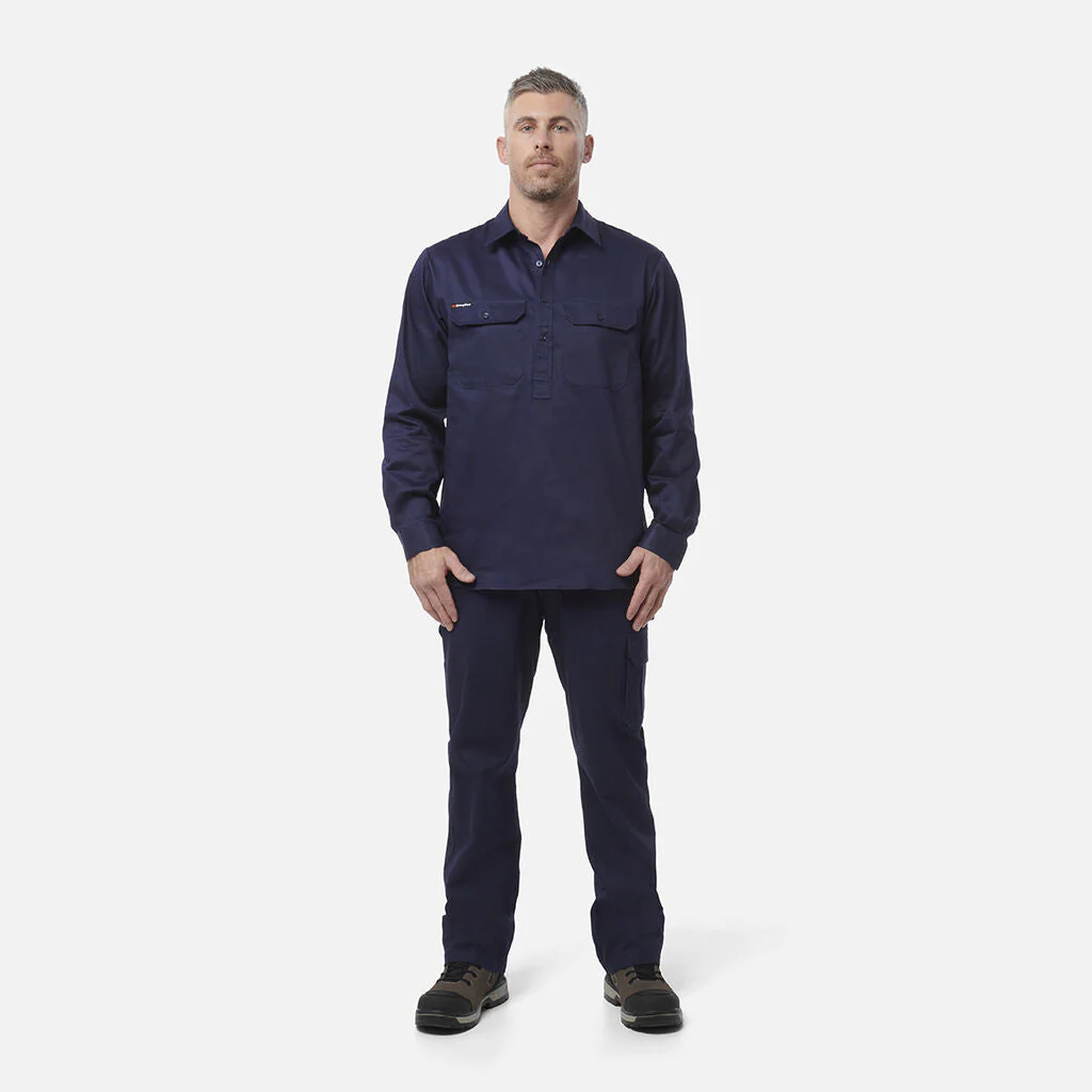 King Gee Originals Long Sleeve Closed Front Cotton Drill Work Shirt (K04020) - Image 13