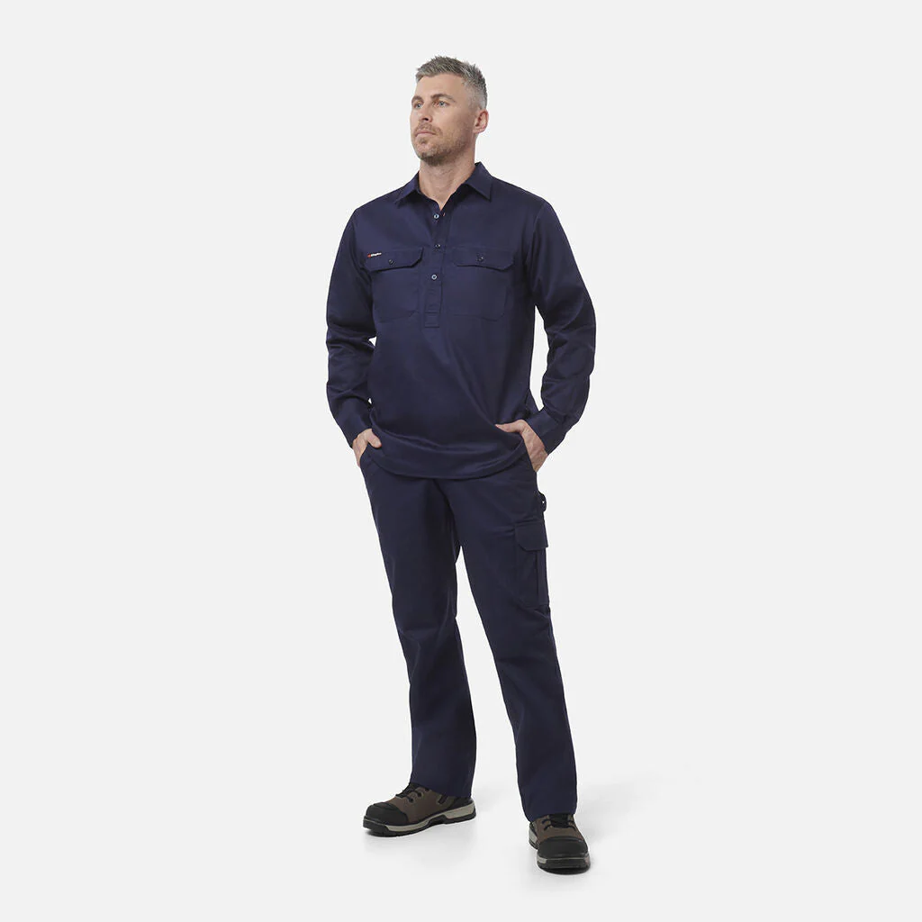 King Gee Originals Long Sleeve Closed Front Cotton Drill Work Shirt (K04020) - Image 14