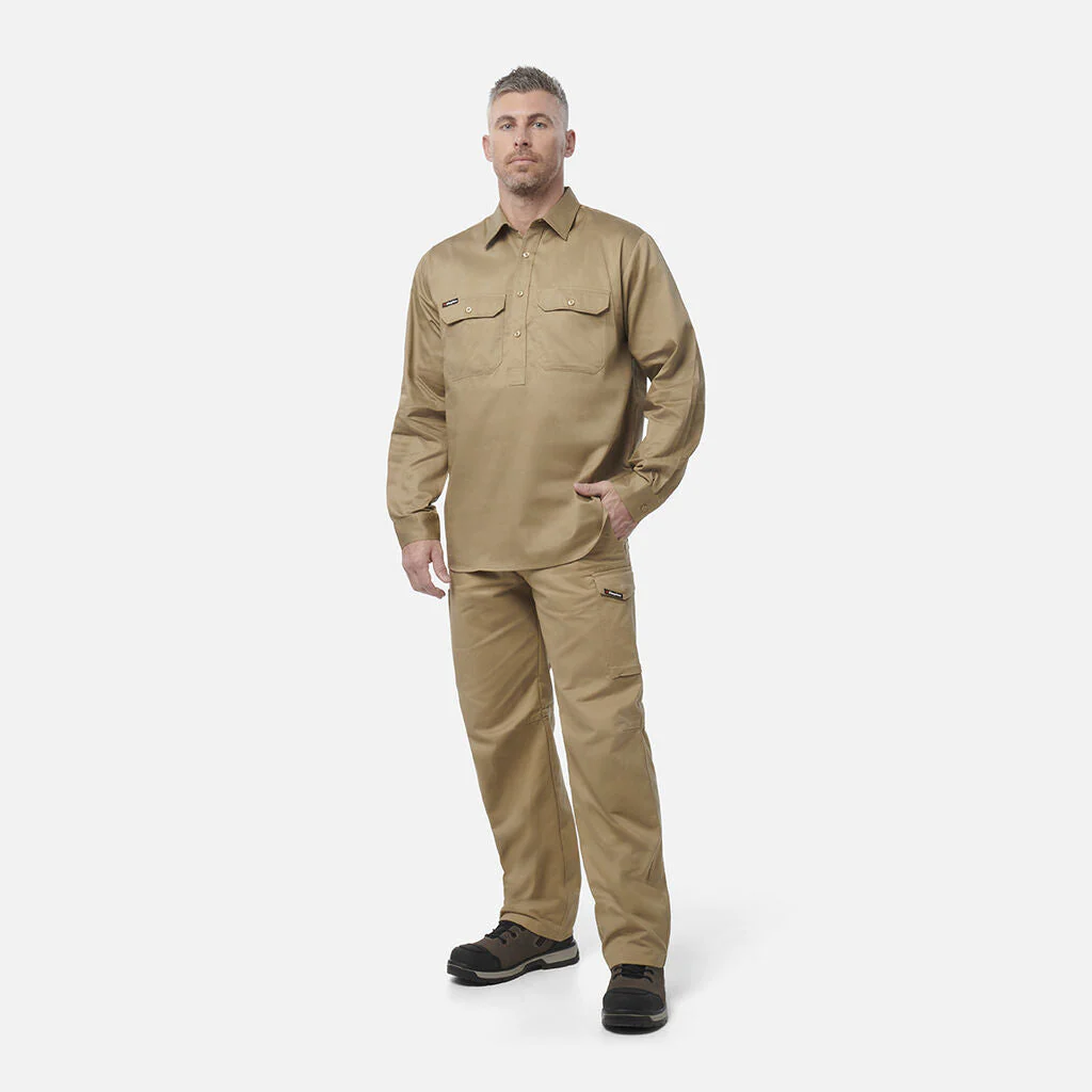 King Gee Originals Long Sleeve Closed Front Cotton Drill Work Shirt (K04020) - Image 7