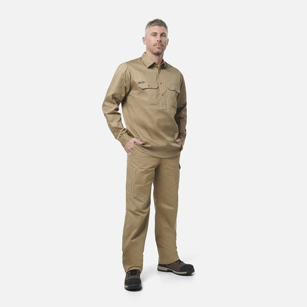 King Gee Originals Long Sleeve Closed Front Cotton Drill Work Shirt (K04020) - Image 8