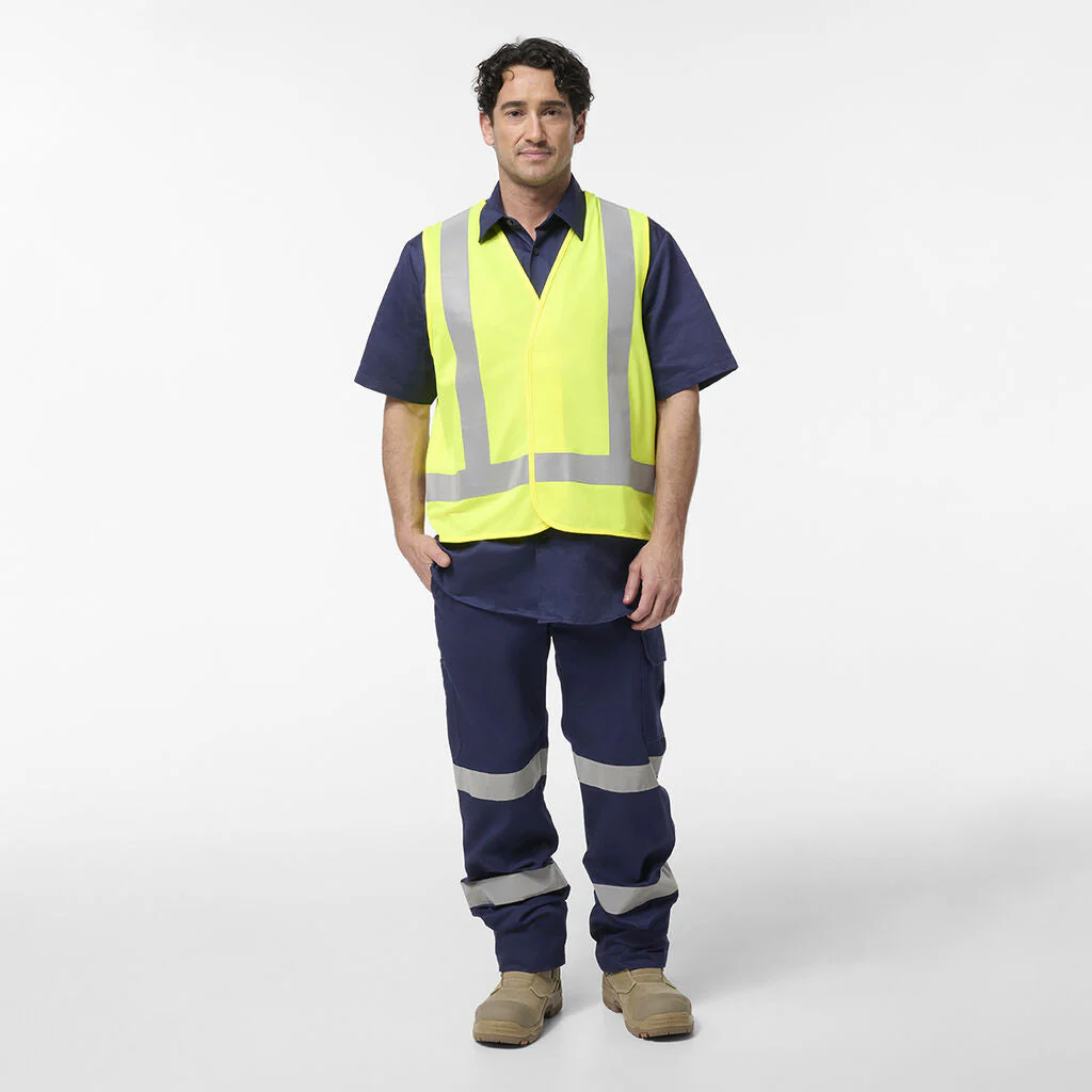 King Gee Originals Hi-Vis Safety X Back Vest (K57003) - Image 11