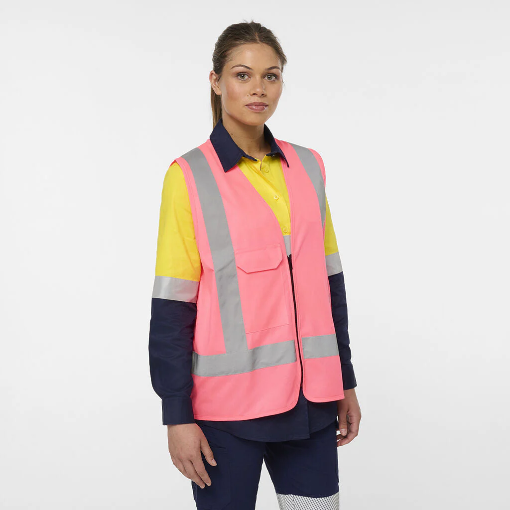 King Gee Originals Hi-Vis Safety X Back Vest (K57003) - Image 14