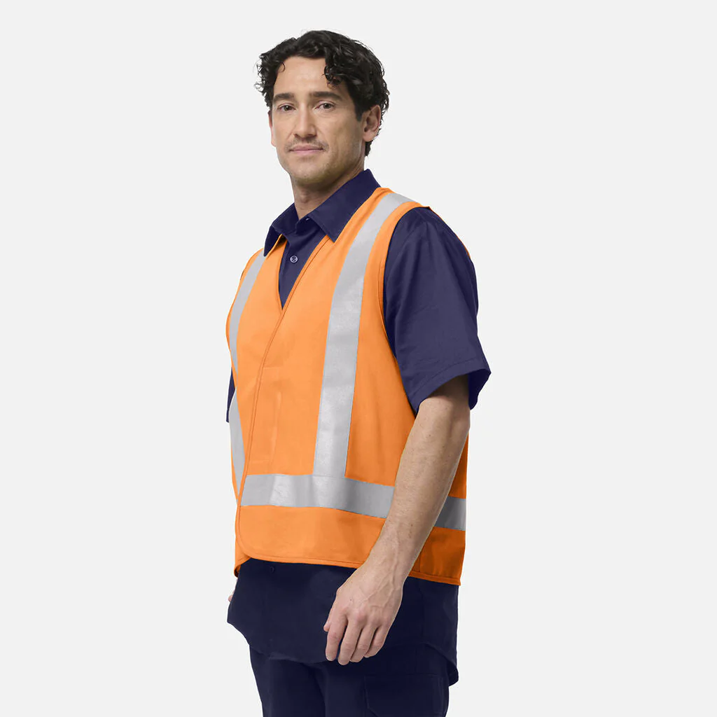 King Gee Originals Hi-Vis Safety X Back Vest (K57003) - Image 4
