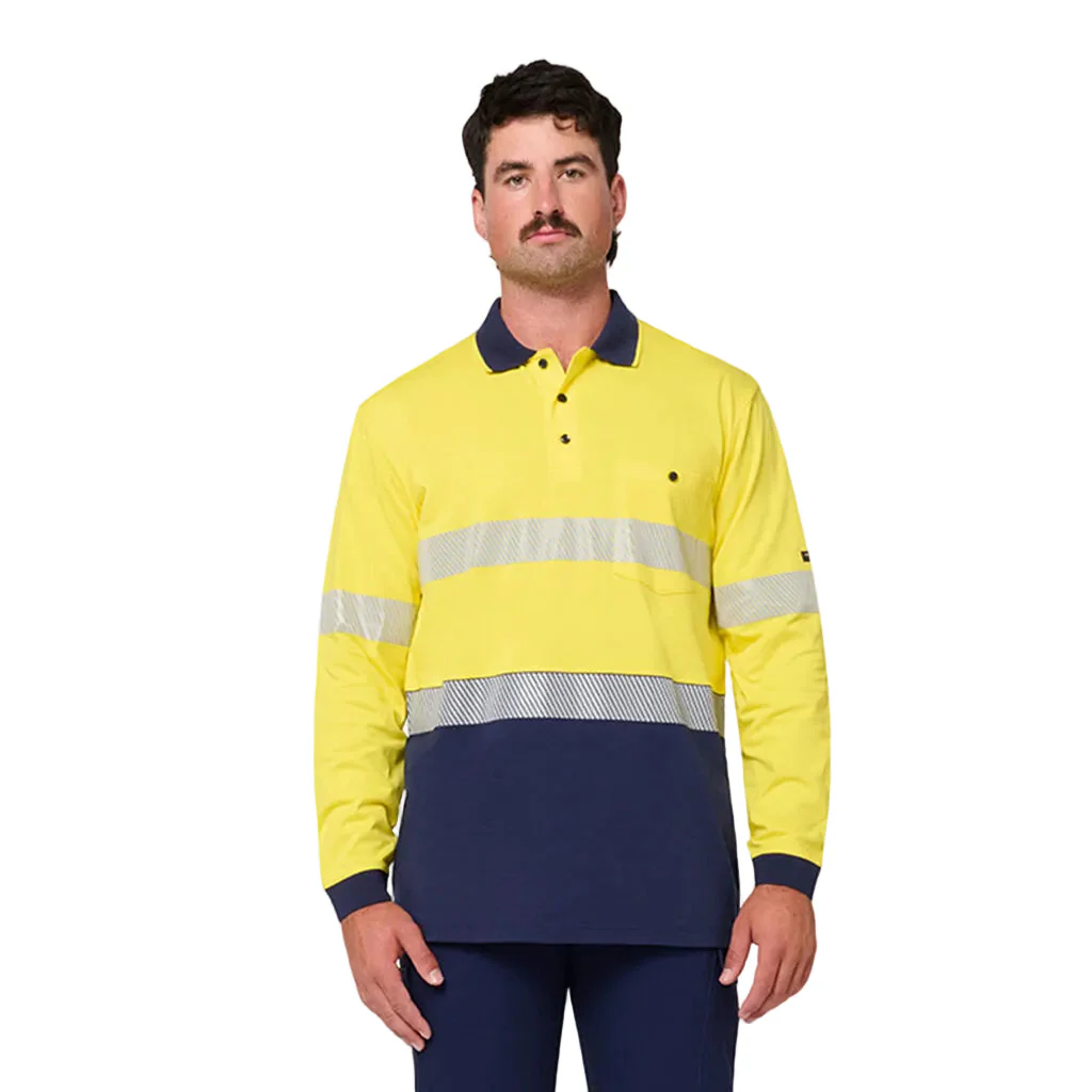 King Gee Originals Hi-Vis Spliced Cotton Polo (K54926) - Image 2