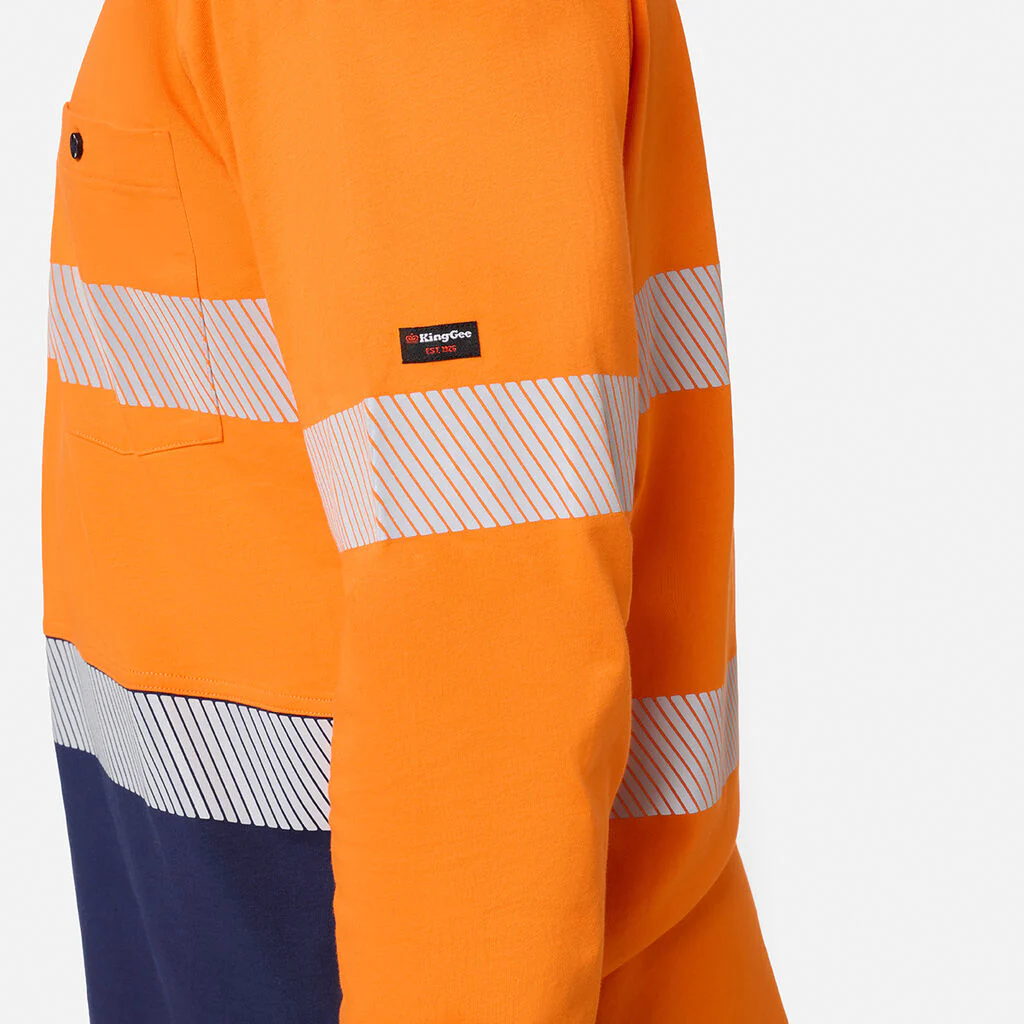 King Gee Originals Hi-Vis Spliced Cotton Polo (K54926) - Image 6