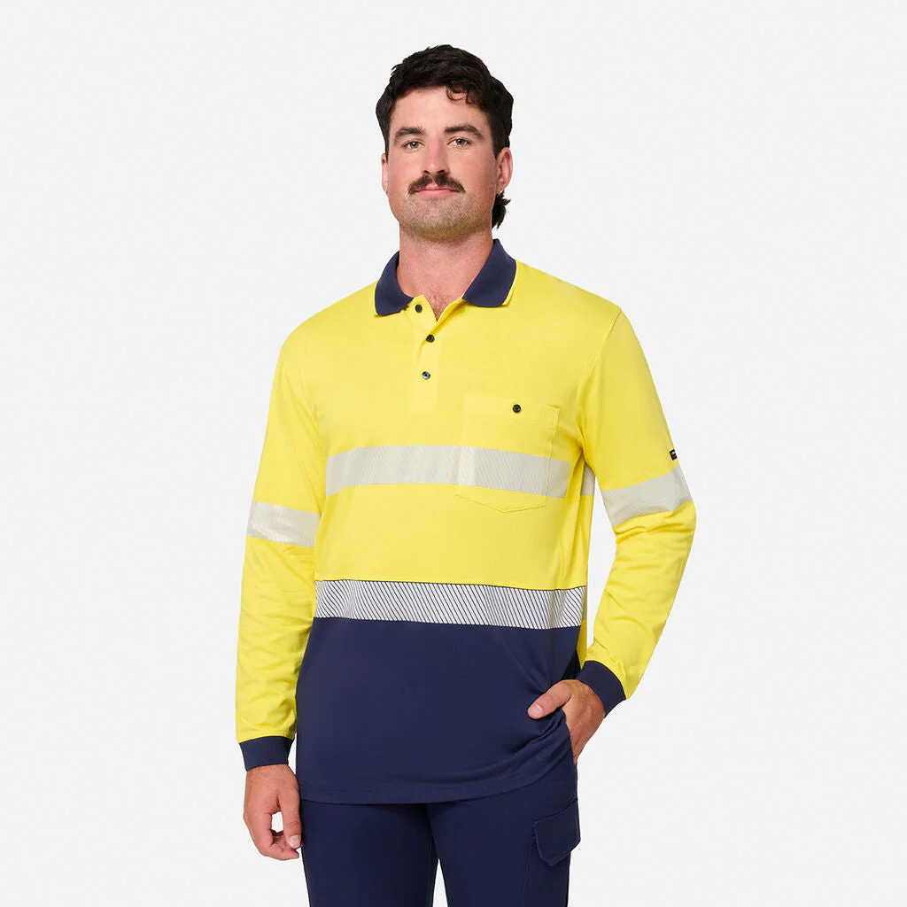 King Gee Originals Hi-Vis Spliced Cotton Polo (K54926) - Image 9