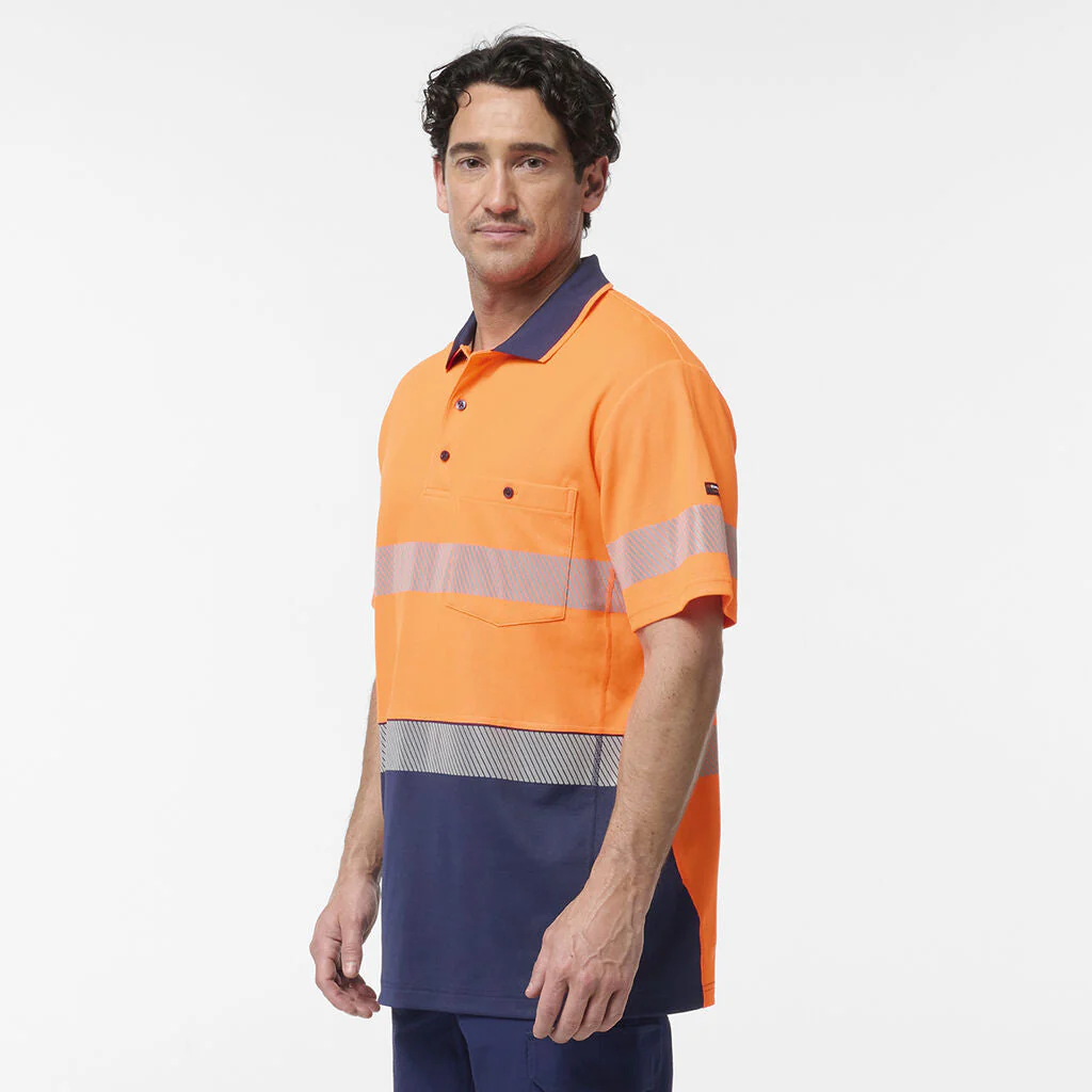 King Gee Originals Hi-Vis Spliced Taped Cotton Back Polo (K54928) - Image 3