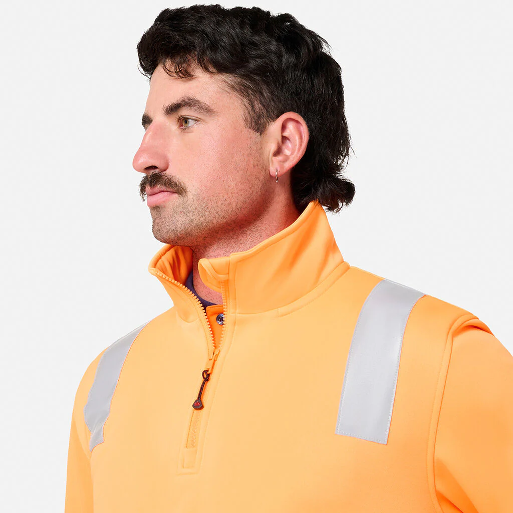 King Gee Originals Hi Vis Vic Rail 1/4 Taped Pullover (K55022) - Image 4