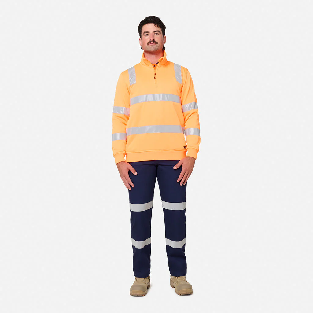 King Gee Originals Hi Vis Vic Rail 1/4 Taped Pullover (K55022) - Image 5