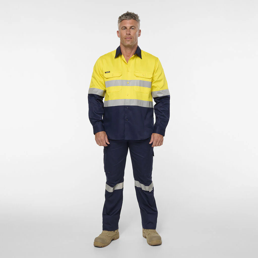 King Gee Originals Reflective Spliced Drill Shirt (K54936) - Image 10
