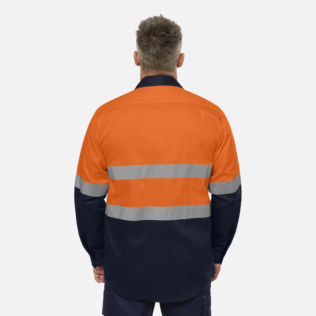 King Gee Originals Reflective Spliced Drill Shirt (K54936) - Image 3