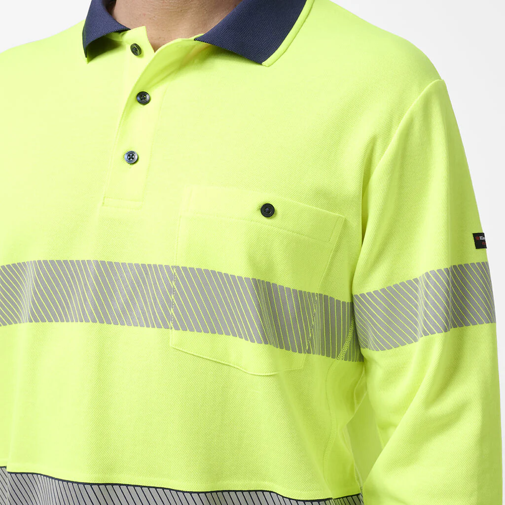 King Gee Originals Spliced Taped Cotton Back Polo (K54927) - Image 10