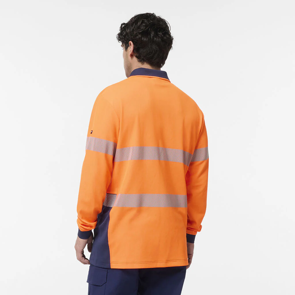 King Gee Originals Spliced Taped Cotton Back Polo (K54927) - Image 4