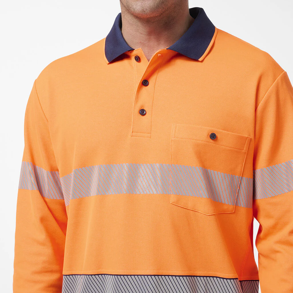 King Gee Originals Spliced Taped Cotton Back Polo (K54927) - Image 5