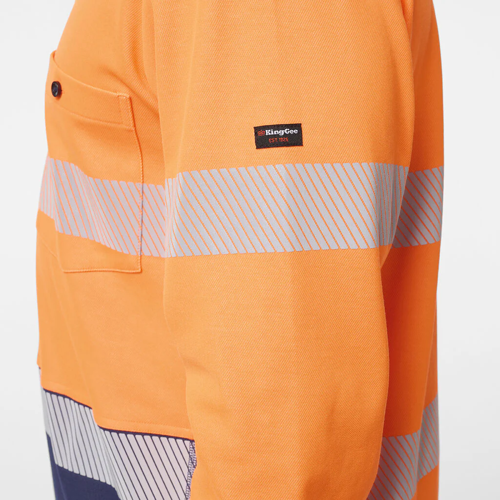 King Gee Originals Spliced Taped Cotton Back Polo (K54927) - Image 6