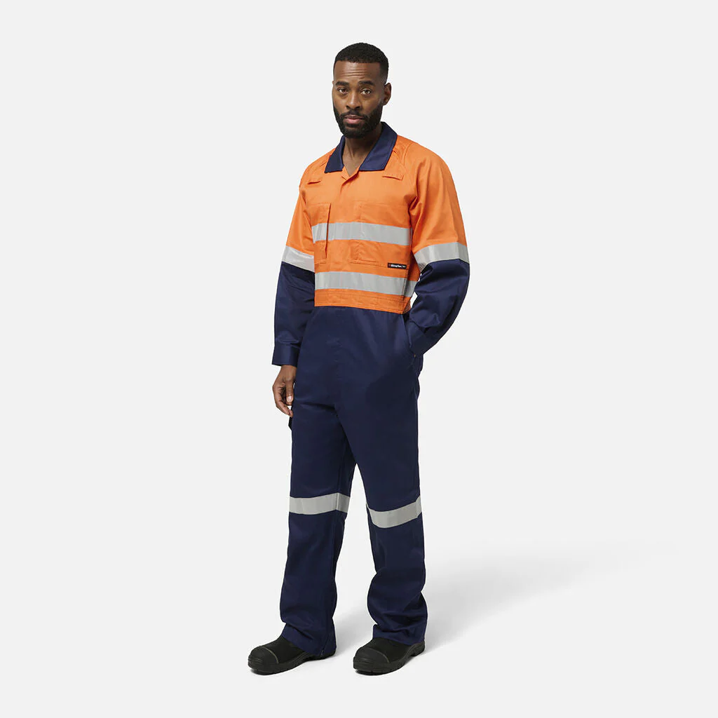 King Gee Originals Vented Spliced Hi-Vis Overall (K51006) - Image 3