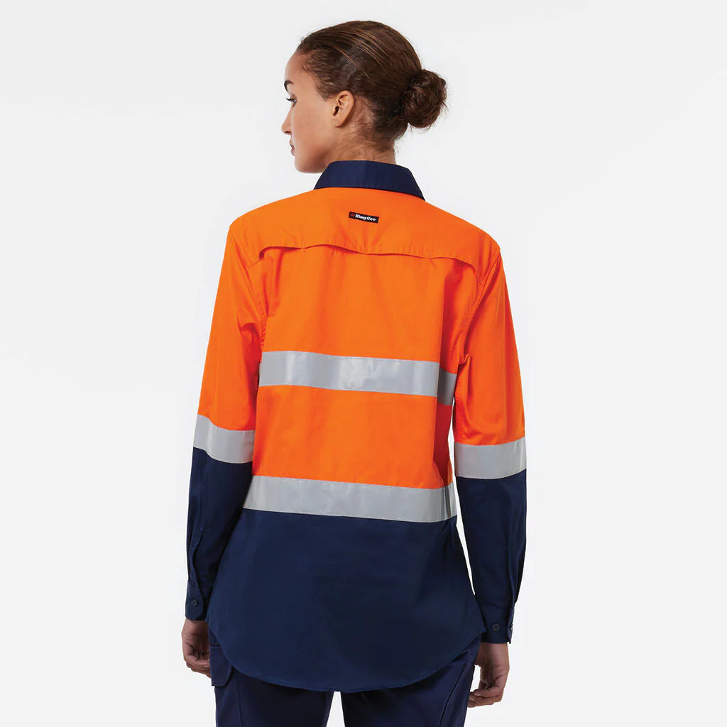 King Gee Originals Women's Vented Drill Shirt Taped (K44221) - Image 3