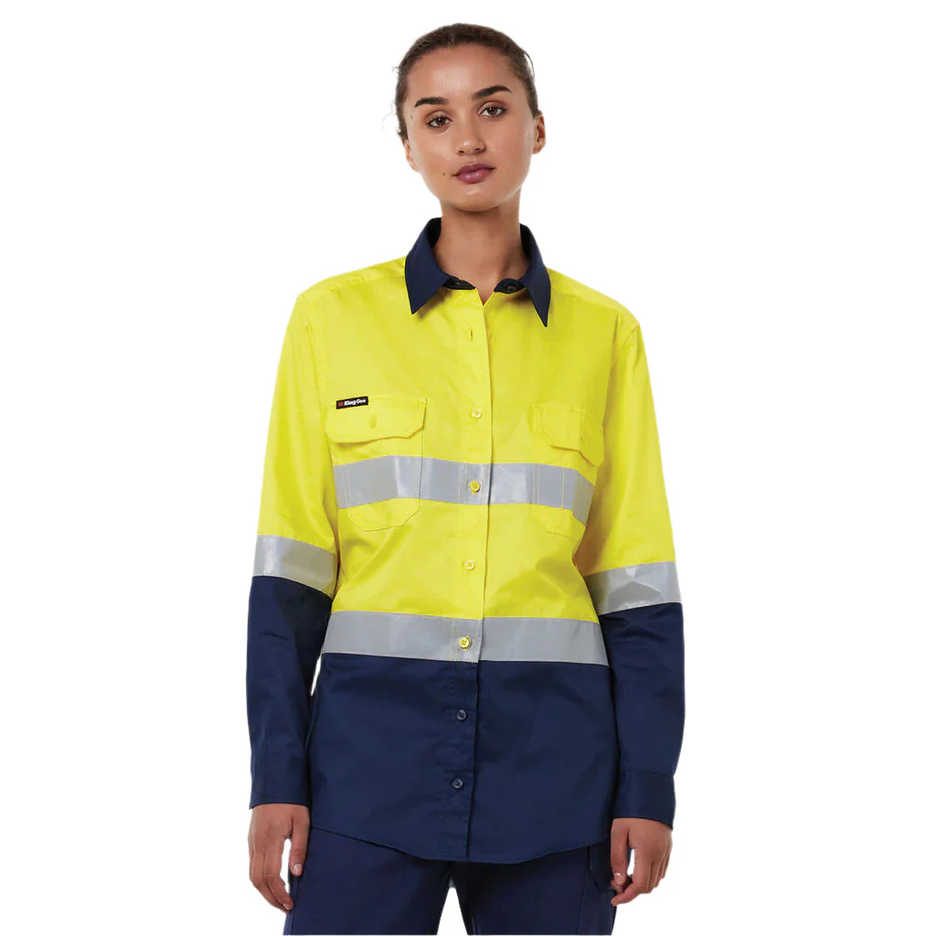 King Gee Originals Women's Vented Drill Shirt Taped (K44221) - Image 6