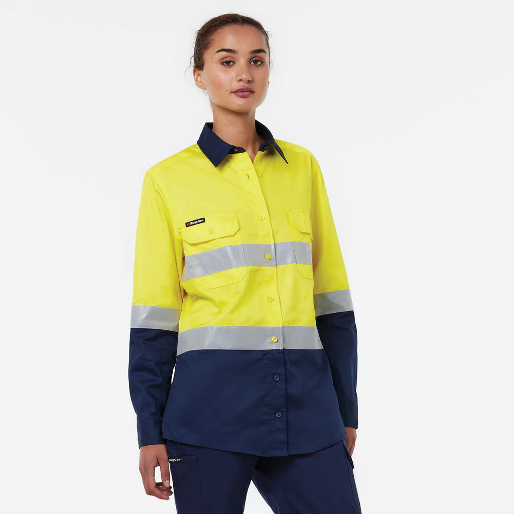 King Gee Originals Women's Vented Drill Shirt Taped (K44221) - Image 7