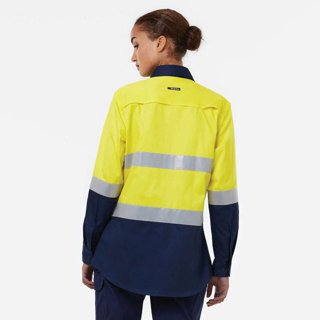 King Gee Originals Women's Vented Drill Shirt Taped (K44221) - Image 8